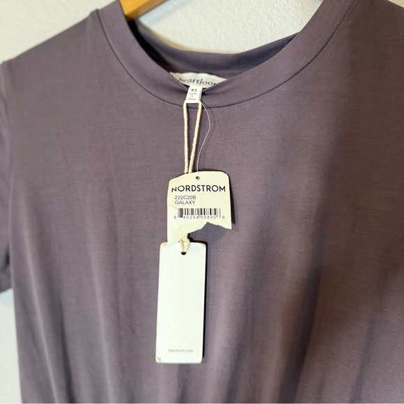 New Heartloom Side Cut Out Short Sleeve, Back Knot, Midi Dress in Galaxy XS - Picture 5 of 16